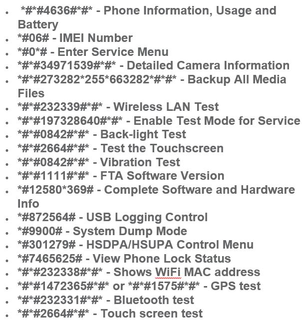 کد های مخفی گوشی Huawei Y3 2017